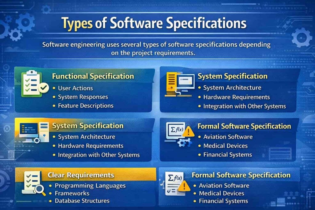 Types of Software Specifications